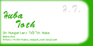 huba toth business card